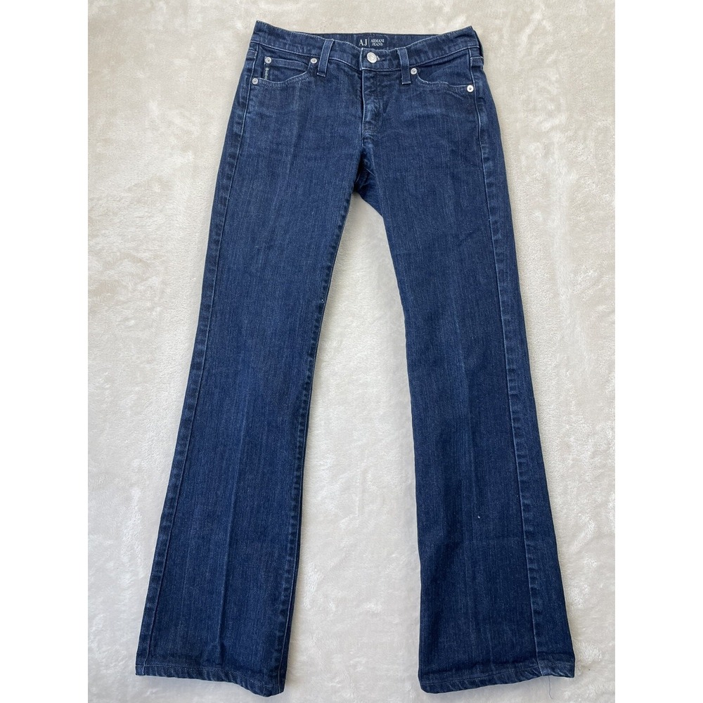 Armani Jeans Bootcut Jeans Womens 27 Dark Wash Blue Comfort Fit Indigo 004 Italy